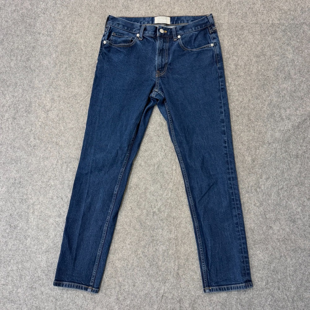 Everlane Dark Wash Blue Denim The Original Slim Fit Jeans Men's Size 31x28*